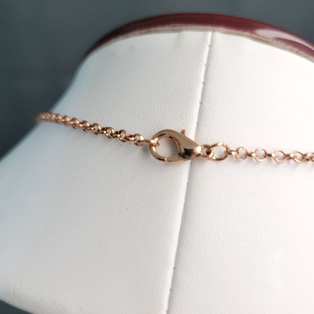Womens Copper Tone Chain Heart Howlite Stone Pendant Wire Wrapped Necklace 22 in - Picture 6 of 9